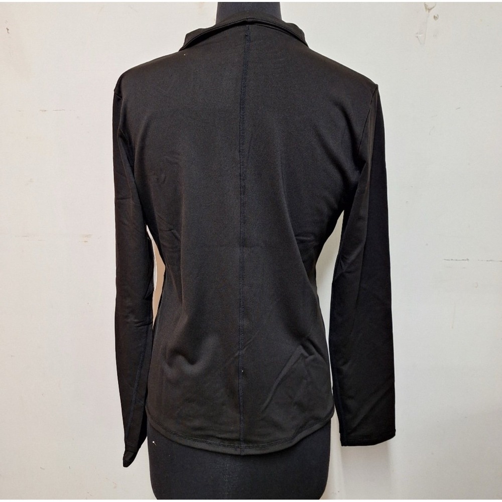 Shadow Sport Womens XL Black Quarter Zip Pullover Thumbhole Active Top - Picture 3 of 8